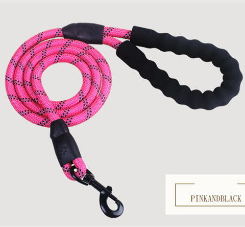 Reflective Nylon Dog Leash with Foam Handle