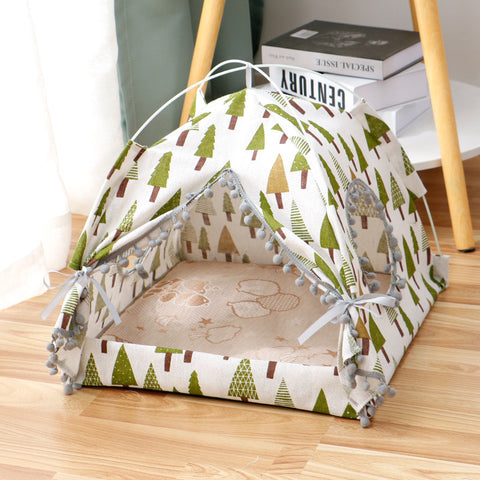 Cat Tent Enclosed Pet Bed