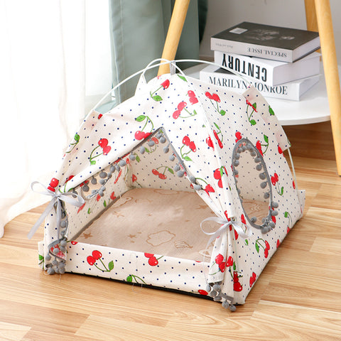 Cat Tent Enclosed Pet Bed