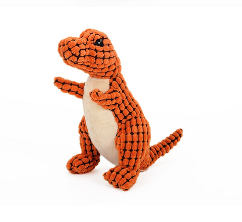 Dinosaur Interactive Plush Dog Toy