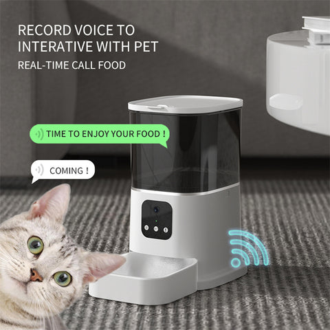 Smart WiFi Pet Automatic Feeder with Voice Recorder, APP Control & Timer