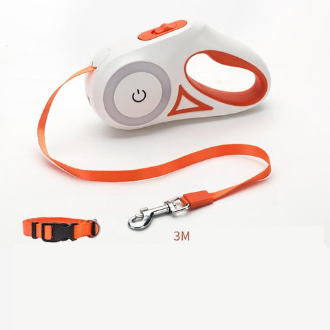 Retractable Dog Leash & Collar Set