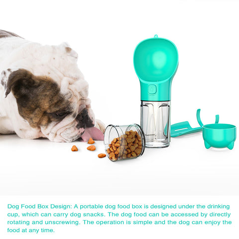 Portable 3-in-1 Pet Water Bottle with Feeder Bowl & Garbage Bag
